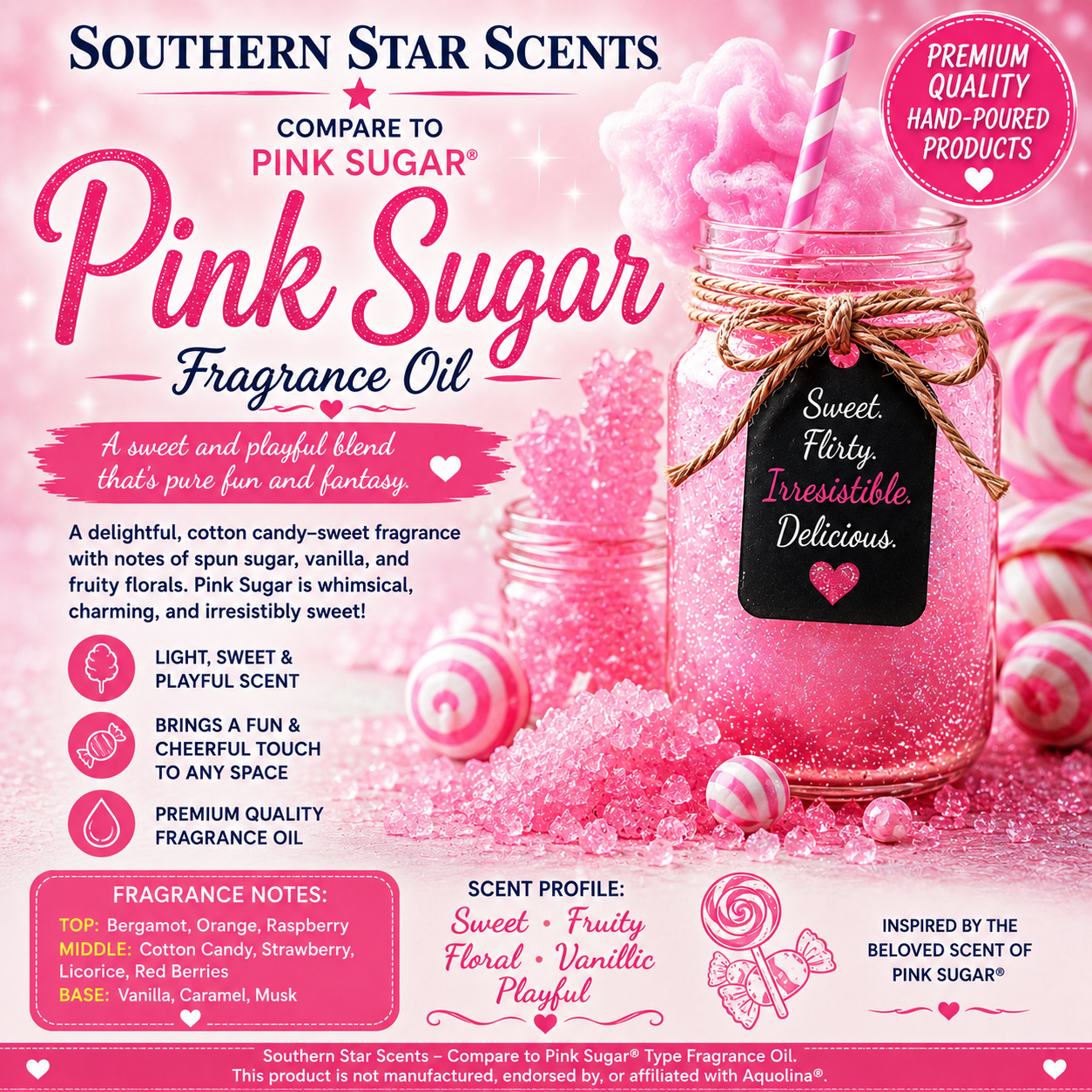 Southern Star Scents – Compare to Pink Sugar® Type Fragrance Oil