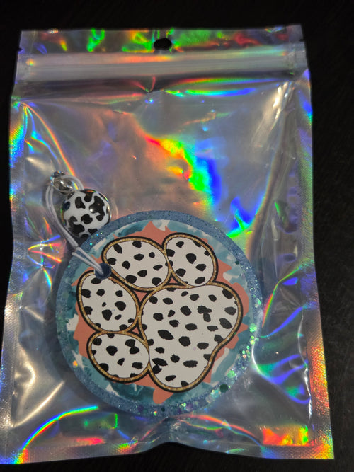 Cow Print Paw Freshie – Leather Scent