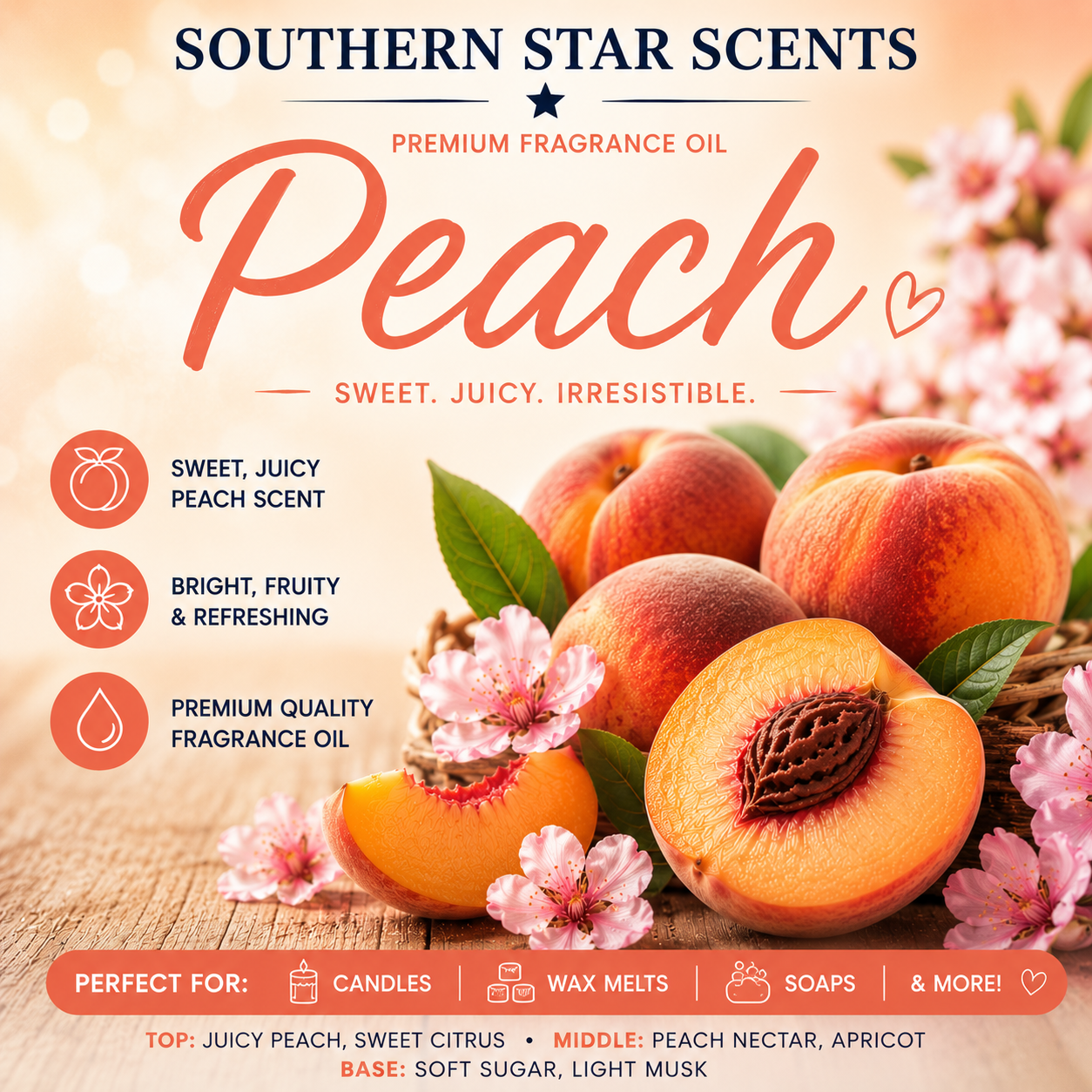 Southern Star Scents – Peach Fragrance Oil