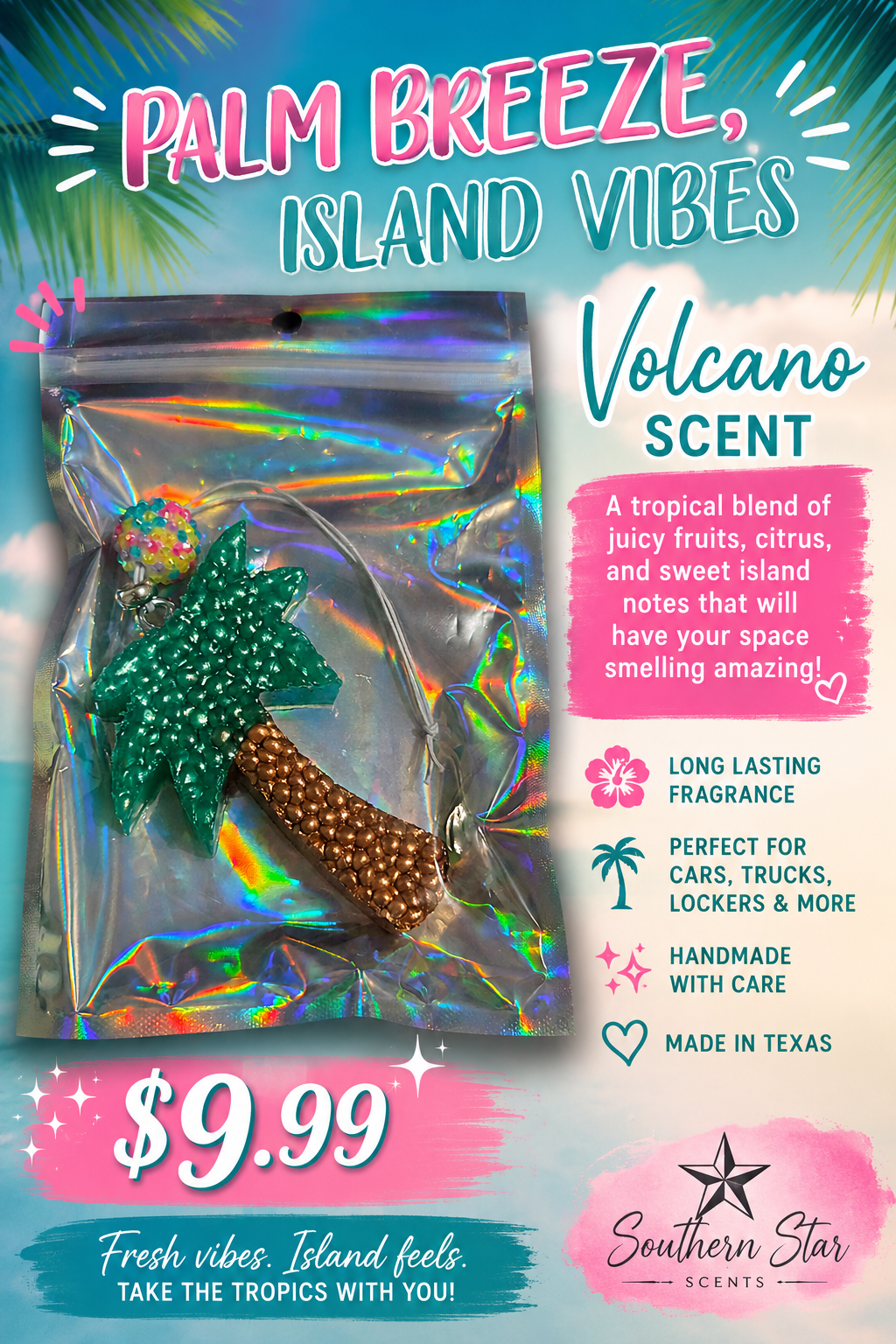 Palm Tree Freshie – Volcano Scent