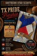 Texas Pride Freshie – Butt Naked Scent | Texas Car Air Freshener