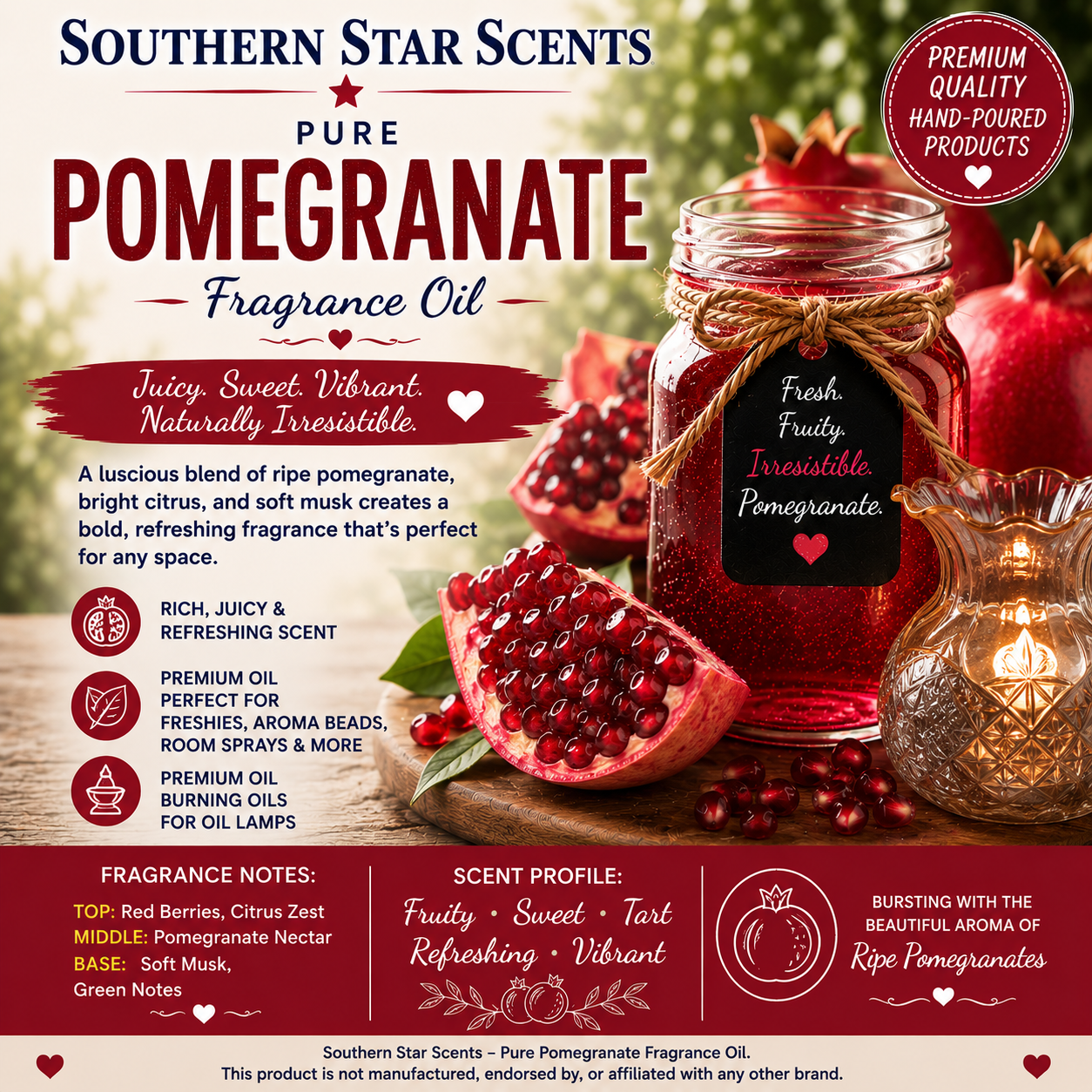 Southern Star Scents – Pure Pomegranate Fragrance Oil