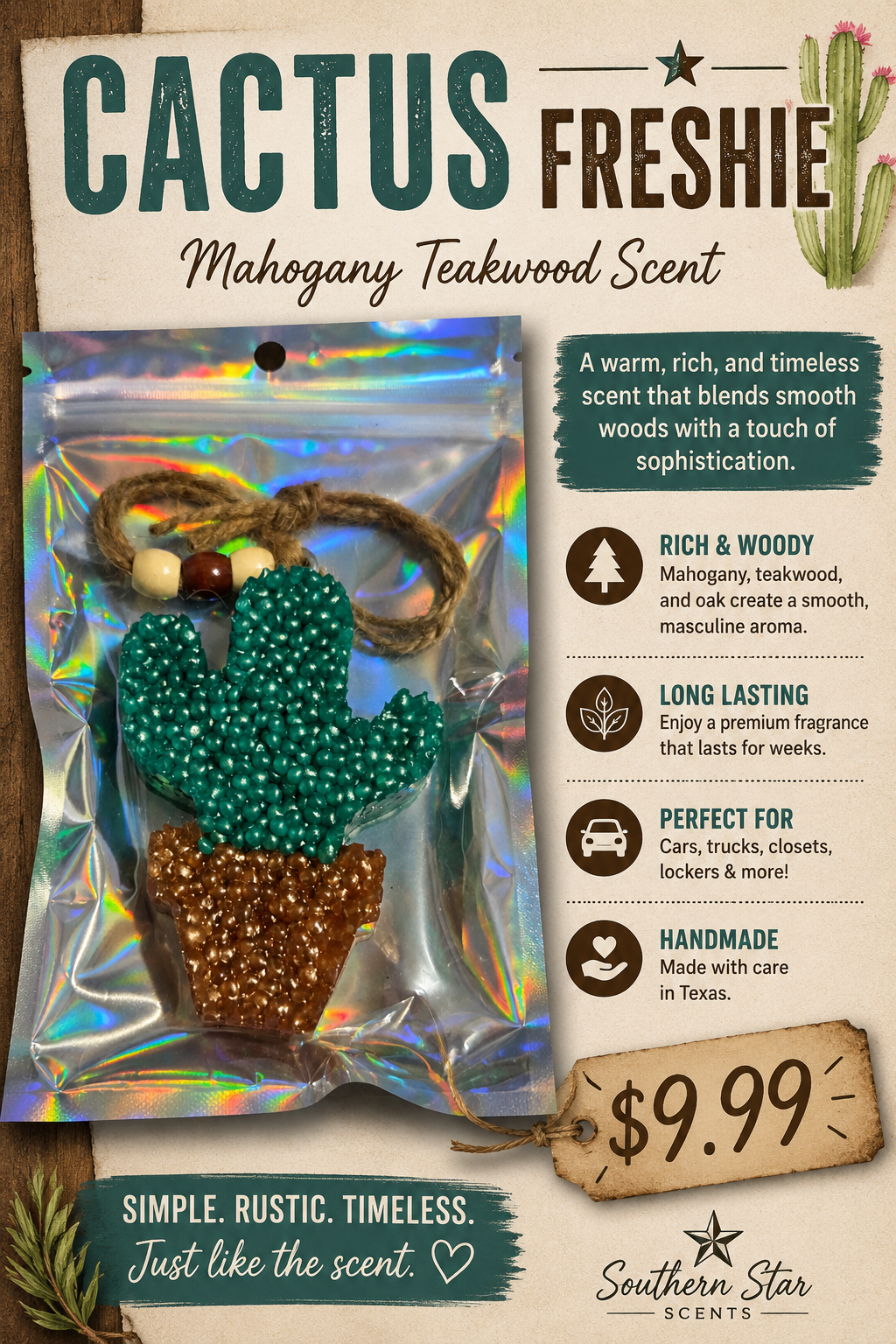 Cactus Freshie – Mahogany Teakwood