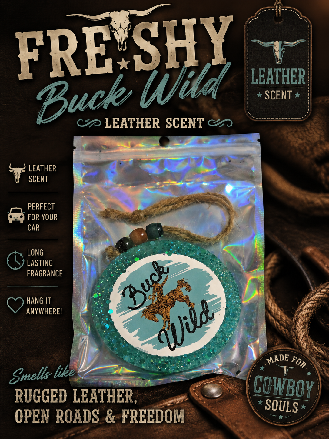 🤠 Buck Wild Leather Freshie