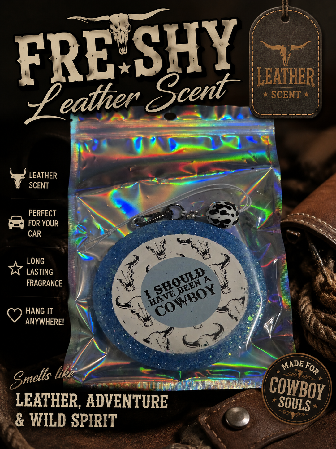 🤠✨ NEW LEATHER SCENT FRESHIE AVAILABLE! ✨🤠